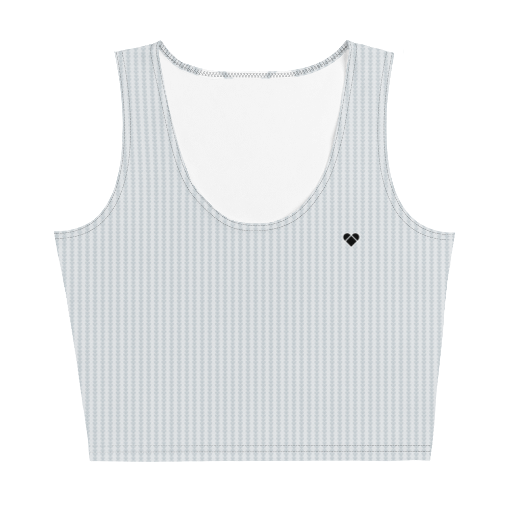 Gray crop top with big black heart on the back for women by CRiZ AMOR